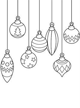 Kids-n-fun.de | 17 Ausmalbilder von Weihnachtskugeln